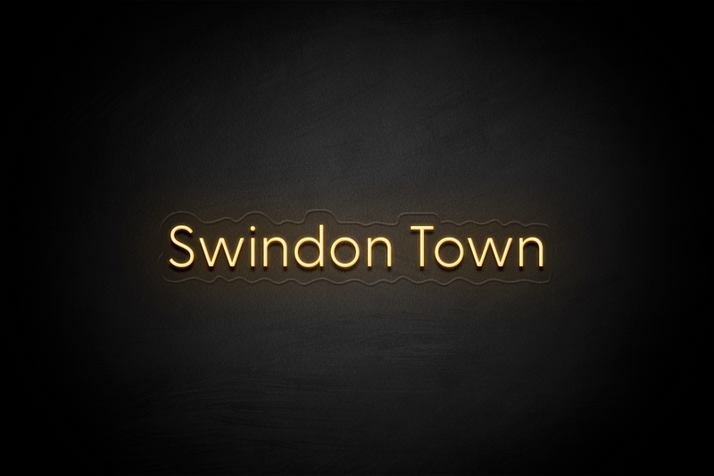"Swindon Town" - Licensed LED Neon Sign, Swindon Town FC