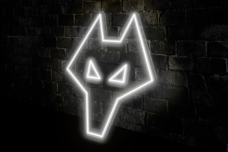 Wolves Simplified Crest - Licensed LED Neon Sign, Wolverhampton Wanderers FC