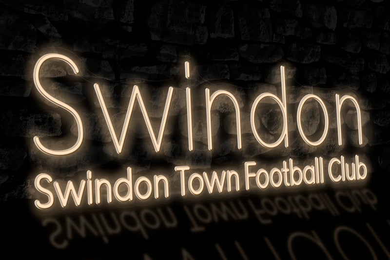 "SWINDON - Swindon Town Football Club" - Licensed LED Neon Sign, Swindon Town FC