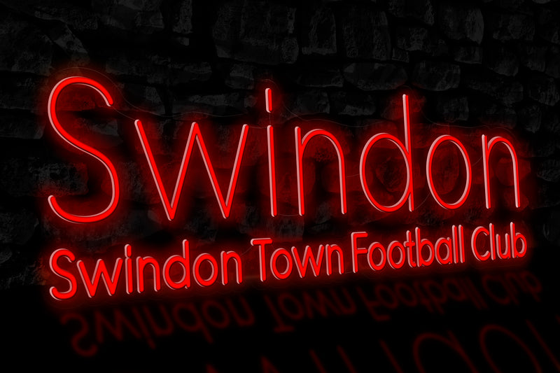 "SWINDON - Swindon Town Football Club" - Licensed LED Neon Sign, Swindon Town FC