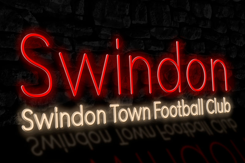 "SWINDON - Swindon Town Football Club" - Licensed LED Neon Sign, Swindon Town FC