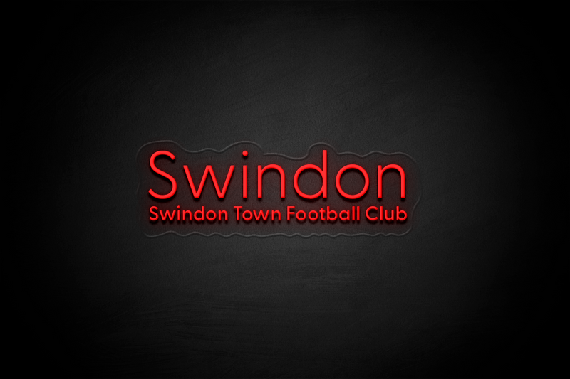 "SWINDON - Swindon Town Football Club" - Licensed LED Neon Sign, Swindon Town FC