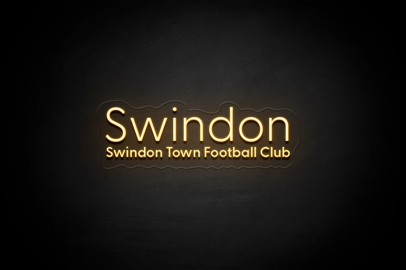 "SWINDON - Swindon Town Football Club" - Licensed LED Neon Sign, Swindon Town FC
