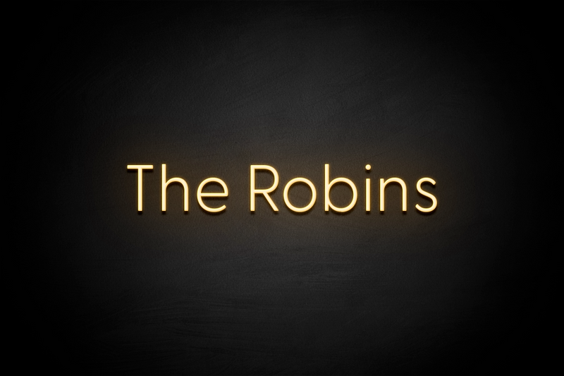"The Robins" (block letters) - Licensed LED Neon Sign, Swindon Town FC