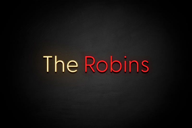 "The Robins" (block letters) - Licensed LED Neon Sign, Swindon Town FC