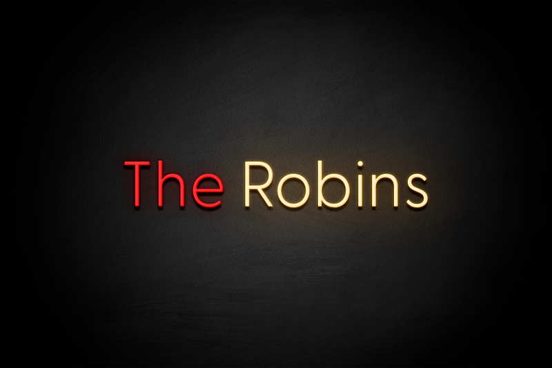 "The Robins" (block letters) - Licensed LED Neon Sign, Swindon Town FC