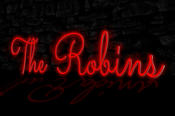 "The Robins" (Monty font) - Licensed LED Neon Sign, Swindon Town FC