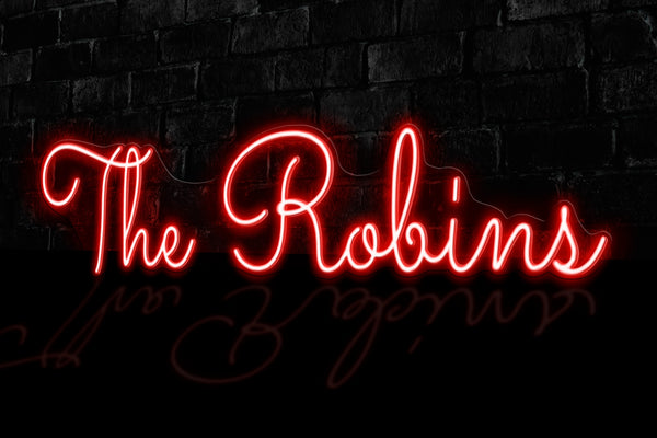 "The Robins" (Monty font) - Licensed LED Neon Sign, Swindon Town FC