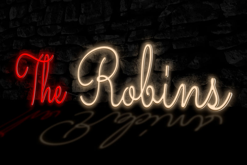 "The Robins" (Monty font) - Licensed LED Neon Sign, Swindon Town FC