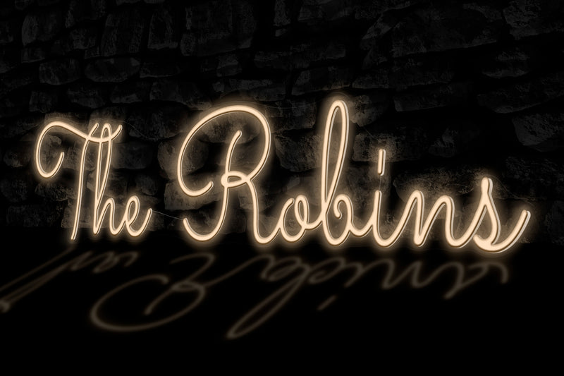 "The Robins" (Monty font) - Licensed LED Neon Sign, Swindon Town FC