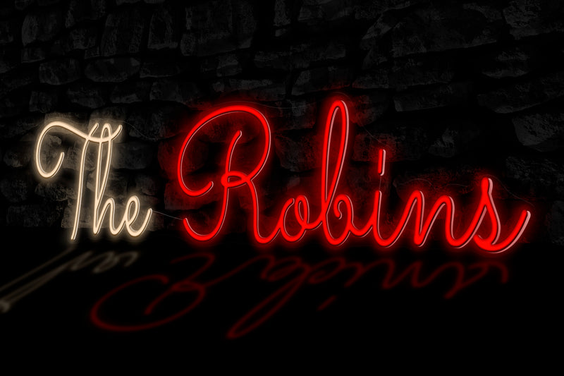 "The Robins" (Monty font) - Licensed LED Neon Sign, Swindon Town FC