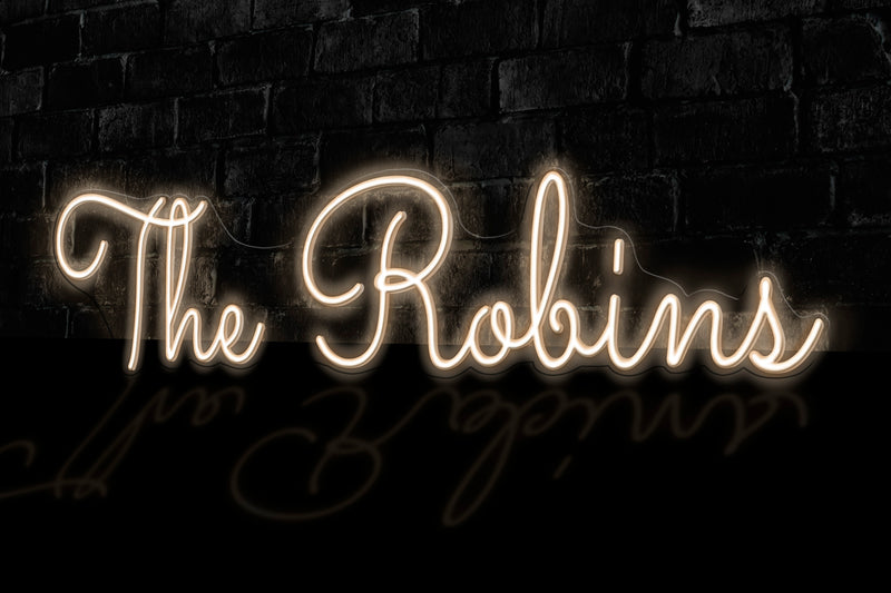 "The Robins" (Monty font) - Licensed LED Neon Sign, Swindon Town FC