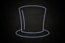 Top hat icon Male restrooms - LED neon sign