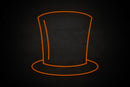 Top hat icon Male restrooms - LED neon sign