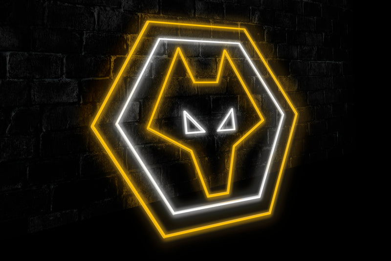 Wolves Crest - Licensed LED Neon Sign, Wolverhampton Wanderers FC