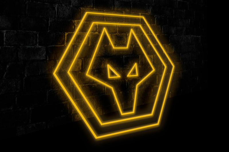 Wolves Crest - Licensed LED Neon Sign, Wolverhampton Wanderers FC