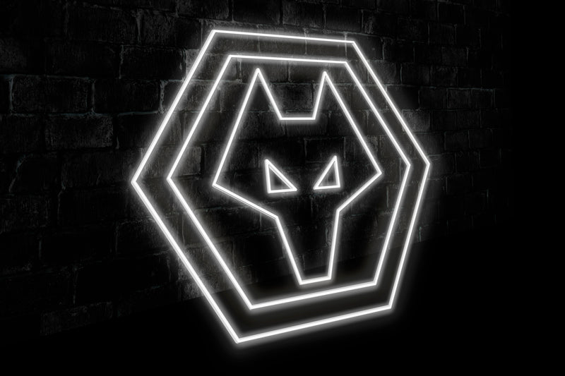 Wolves Crest - Licensed LED Neon Sign, Wolverhampton Wanderers FC