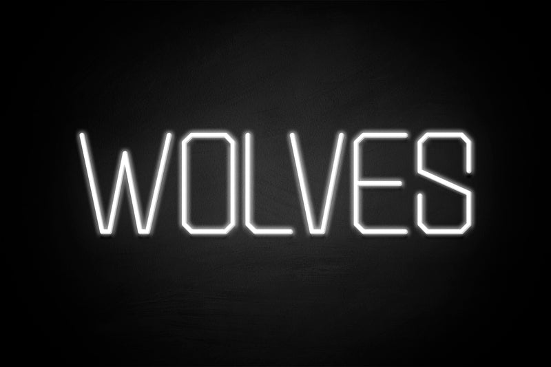 "WOLVES" - Licensed LED Neon Sign, Wolverhampton Wanderers FC