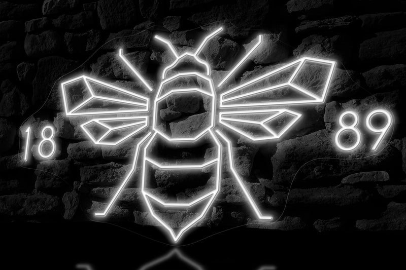 The Brentford Bee & Year 1889 - Licensed LED Neon Sign, Brentford FC