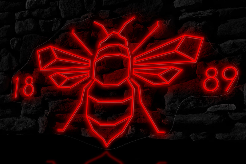 The Brentford Bee & Year 1889 - Licensed LED Neon Sign, Brentford FC