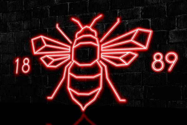 The Brentford Bee & Year 1889 - Licensed LED Neon Sign, Brentford FC