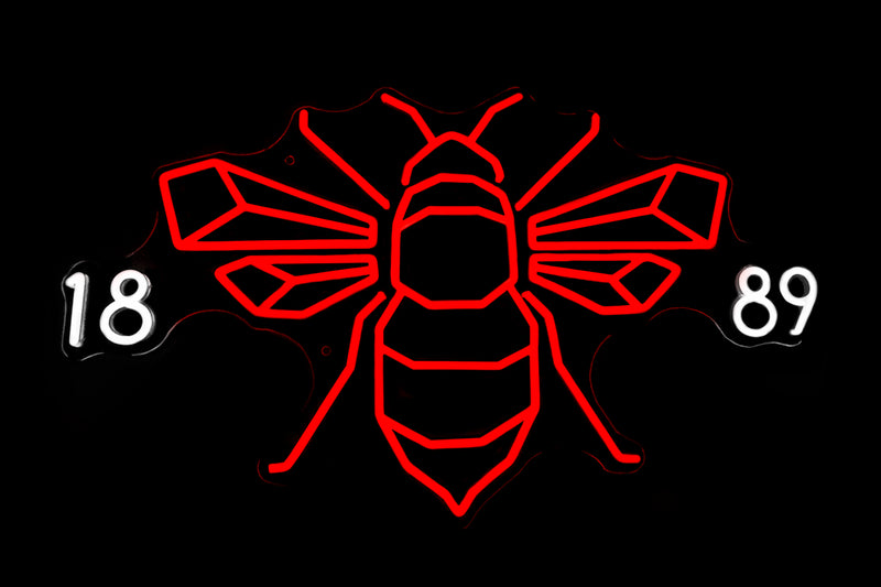 The Brentford Bee & Year 1889 - Licensed LED Neon Sign, Brentford FC