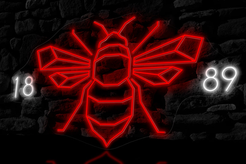 The Brentford Bee & Year 1889 - Licensed LED Neon Sign, Brentford FC