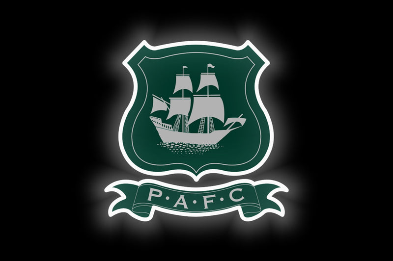 PAFC UV-print Crest - Licensed LED Neon Sign, Plymouth Argyle FC