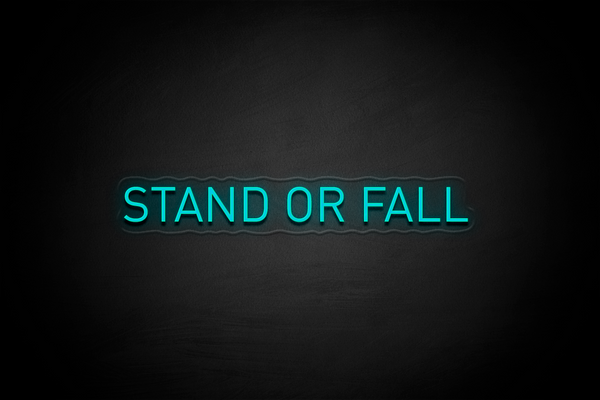 "STAND OR FALL" - Licensed LED Neon Sign, Brighton & Hove Albion FC