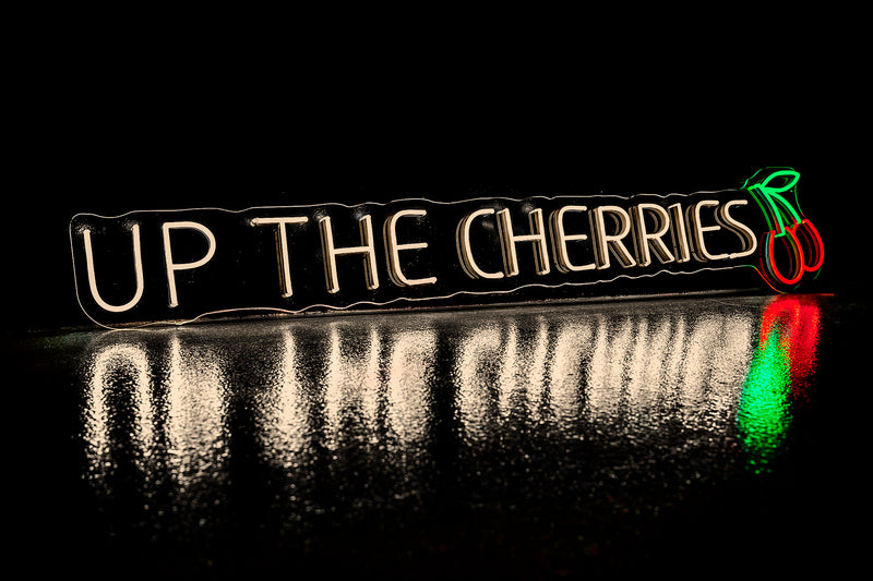 "UP THE CHERRIES" - Licensed LED Neon Sign, AFC Bournemouth