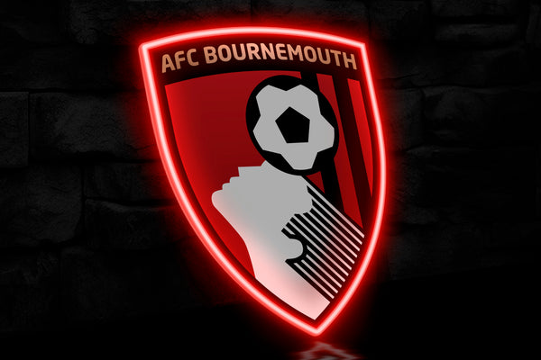 AFCB UV-print Crest - Licensed LED Neon Sign, AFC Bournemouth