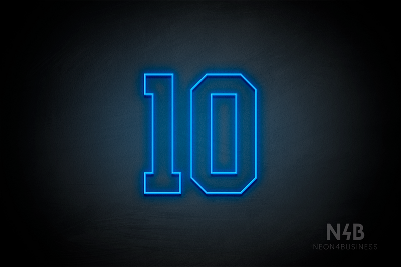 Number "10" (Details font) - LED neon sign