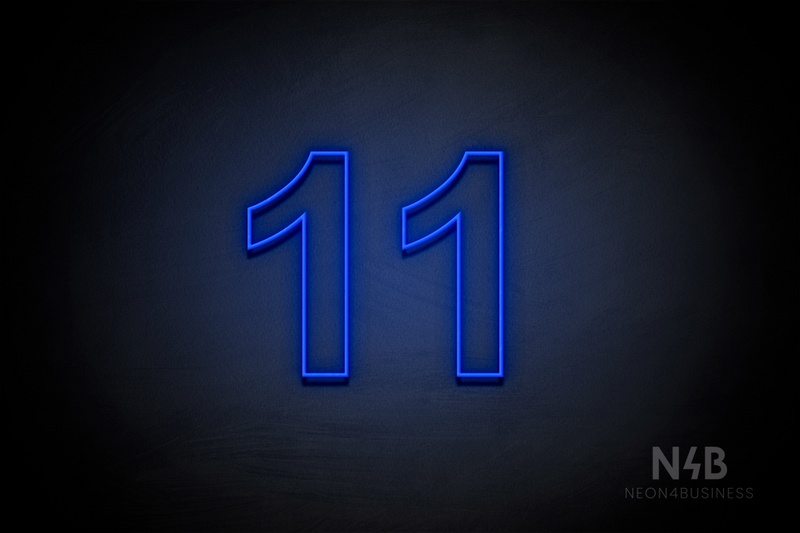 Number "11" (Arial font) - LED neon sign