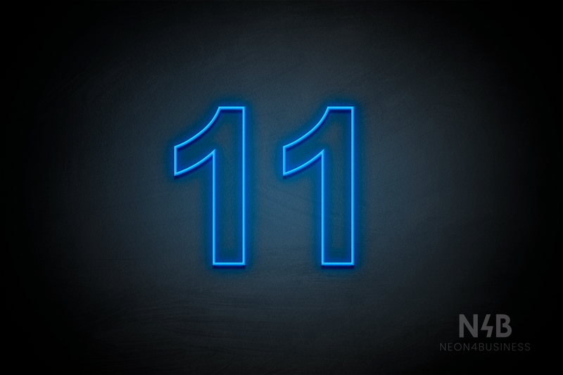 Number "11" (Arial font) - LED neon sign