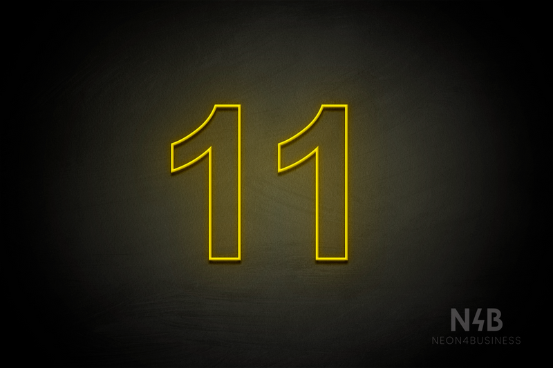 Number "11" (Arial font) - LED neon sign