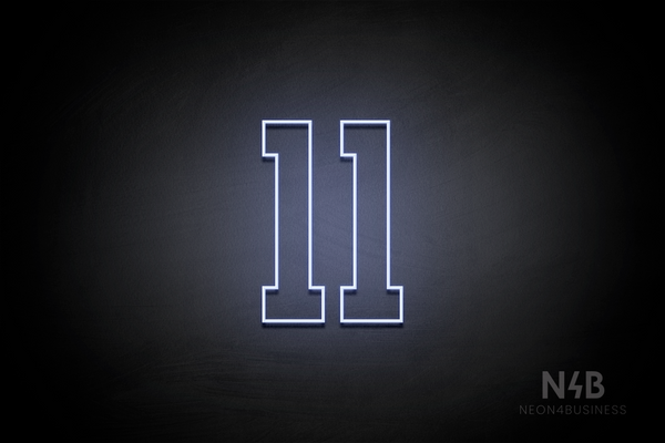 Number "11" (Details font) - LED neon sign