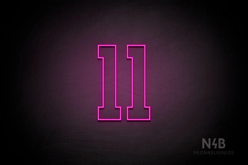 Number "11" (Details font) - LED neon sign
