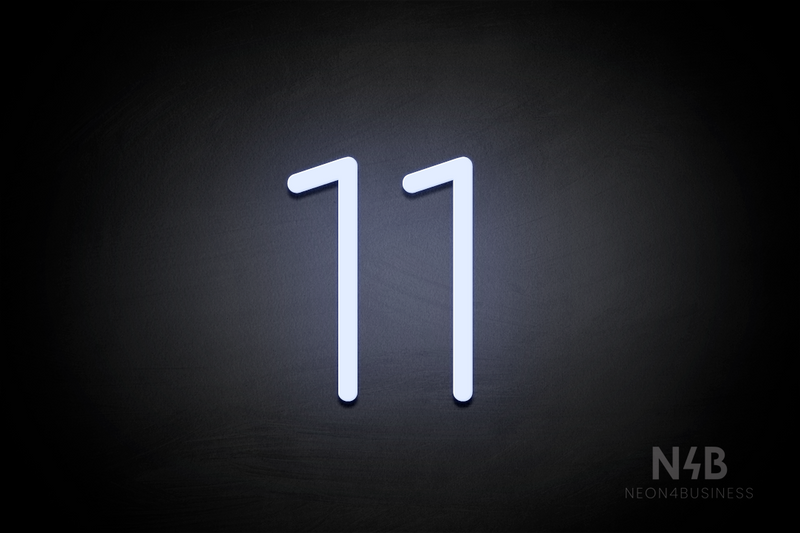 Number "11" (Cooper font) - LED neon sign