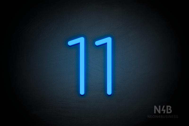 Number "11" (Cooper font) - LED neon sign