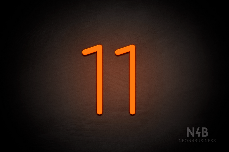 Number "11" (Cooper font) - LED neon sign