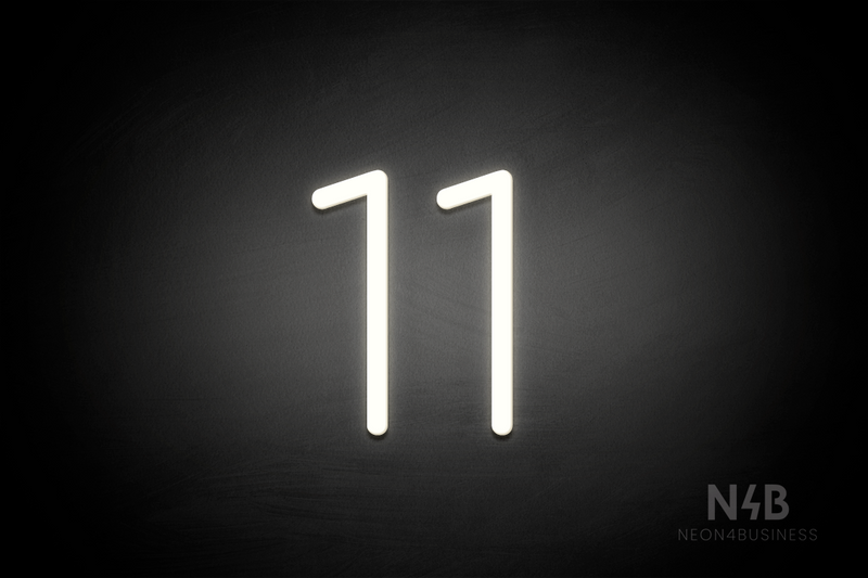 Number "11" (Cooper font) - LED neon sign