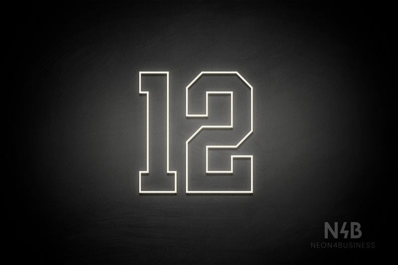 Number "12" (Details font) - LED neon sign