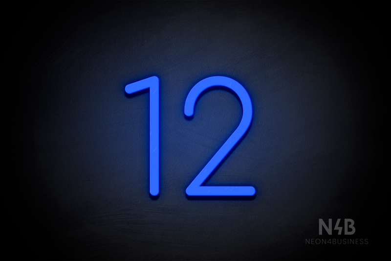 Number "12" (Cooper font) - LED neon sign