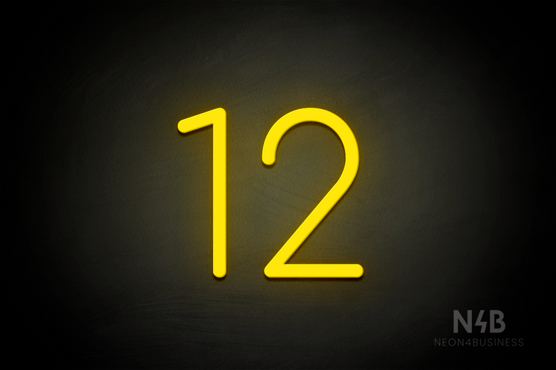 Number "12" (Cooper font) - LED neon sign