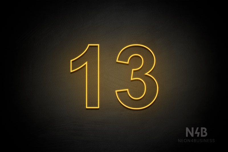 Number "13" (Arial font) - LED neon sign