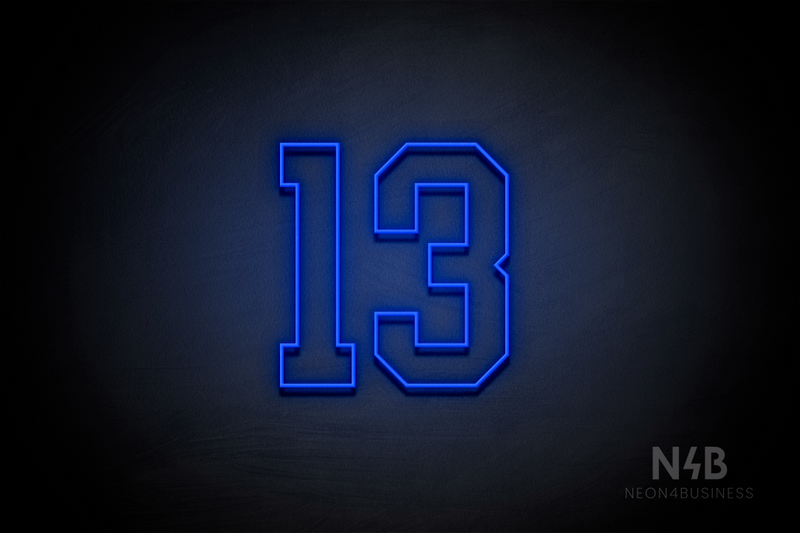 Number "13" (Details font) - LED neon sign