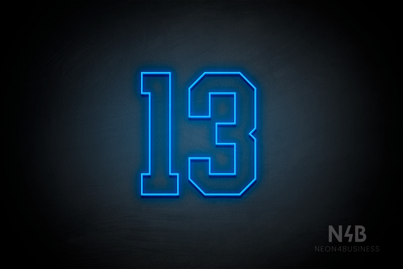 Number "13" (Details font) - LED neon sign