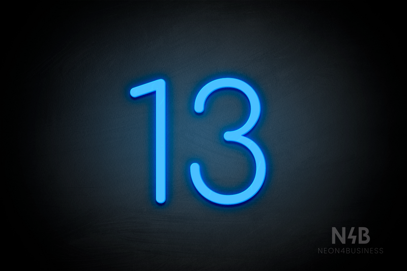 Number "13" (Cooper font) - LED neon sign