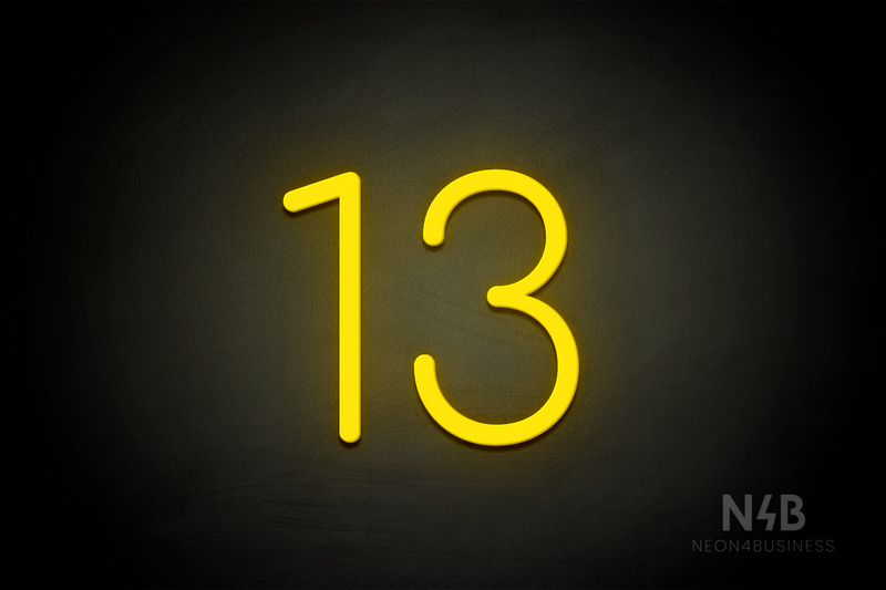 Number "13" (Cooper font) - LED neon sign