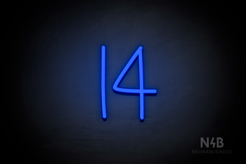 Number "14" (Borcelle font) - LED neon sign